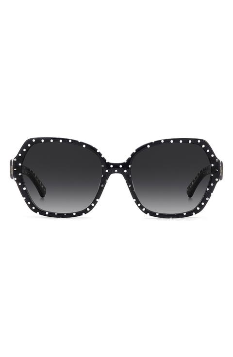 layne 57mm geometric square sunglasses