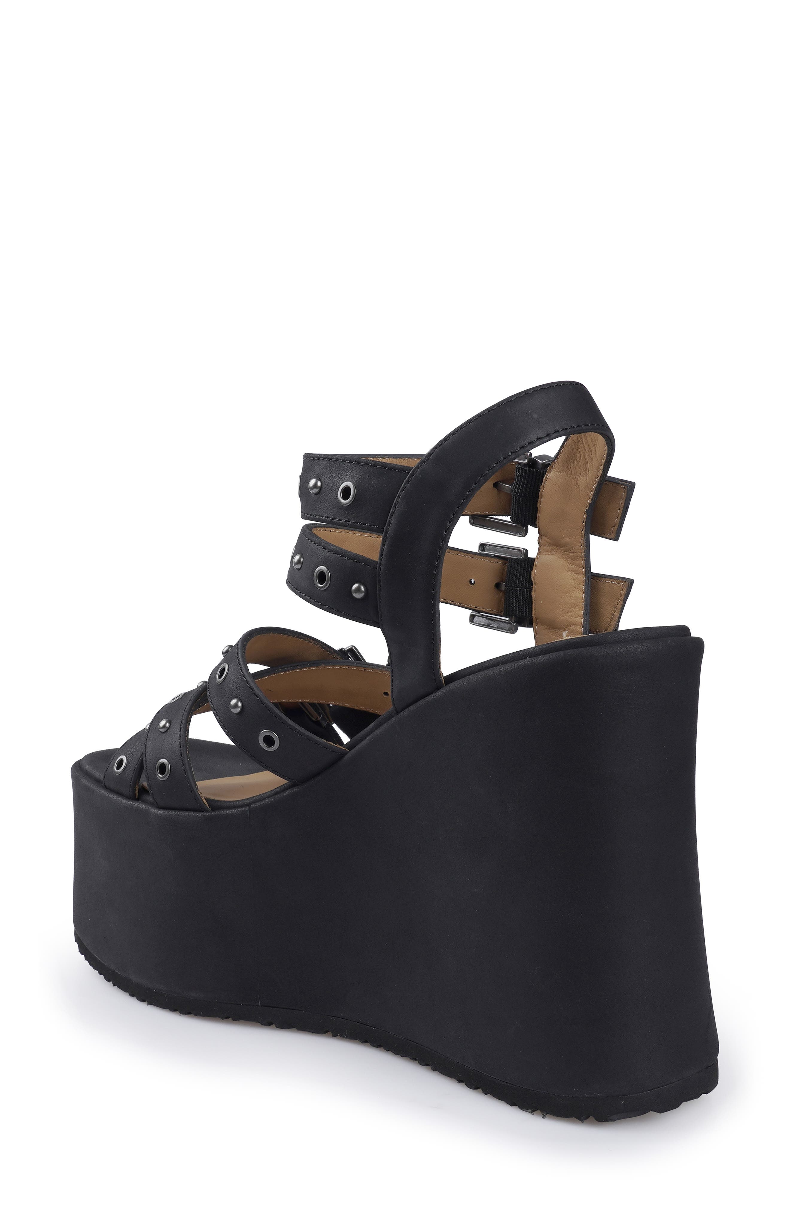 ZIGI Vianca Platform Wedge Sandal, Alternate, color, Black