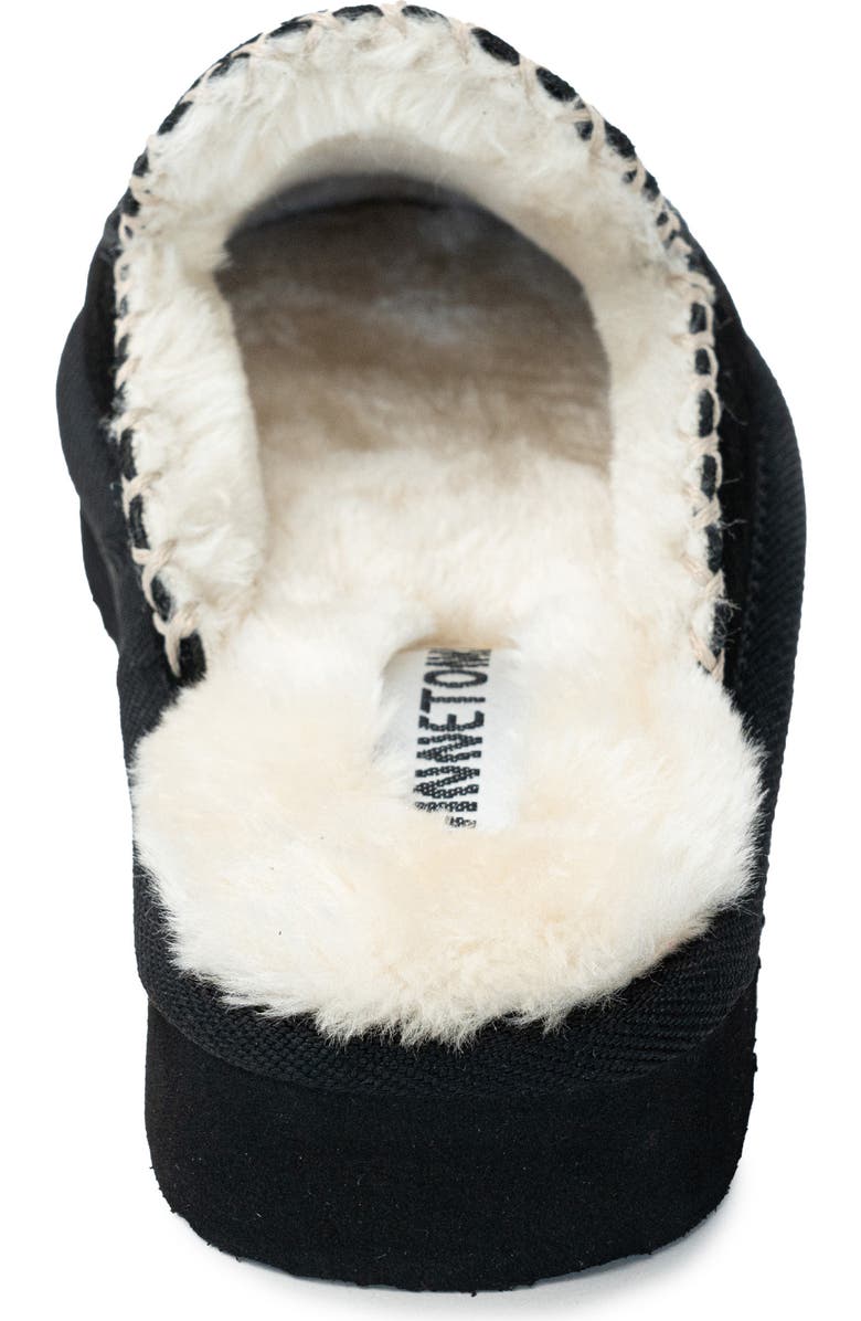 Minnetonka Café Faux Fur Scuff Slipper, Alternate, color,