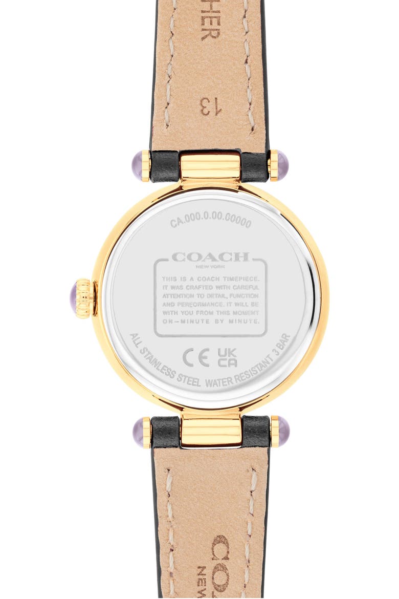 Cary Leather Strap Watch, 26mm, Alternate, color, GOLD