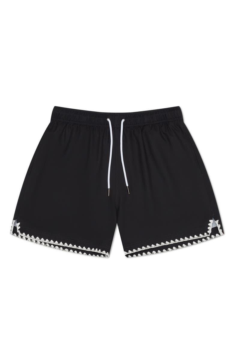 MAVRANS Stitch Waterproof Swim Trunks, Main, color, Black