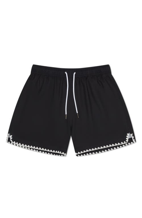 Shop Mavrans Stitch Waterproof Swim Trunks In Black