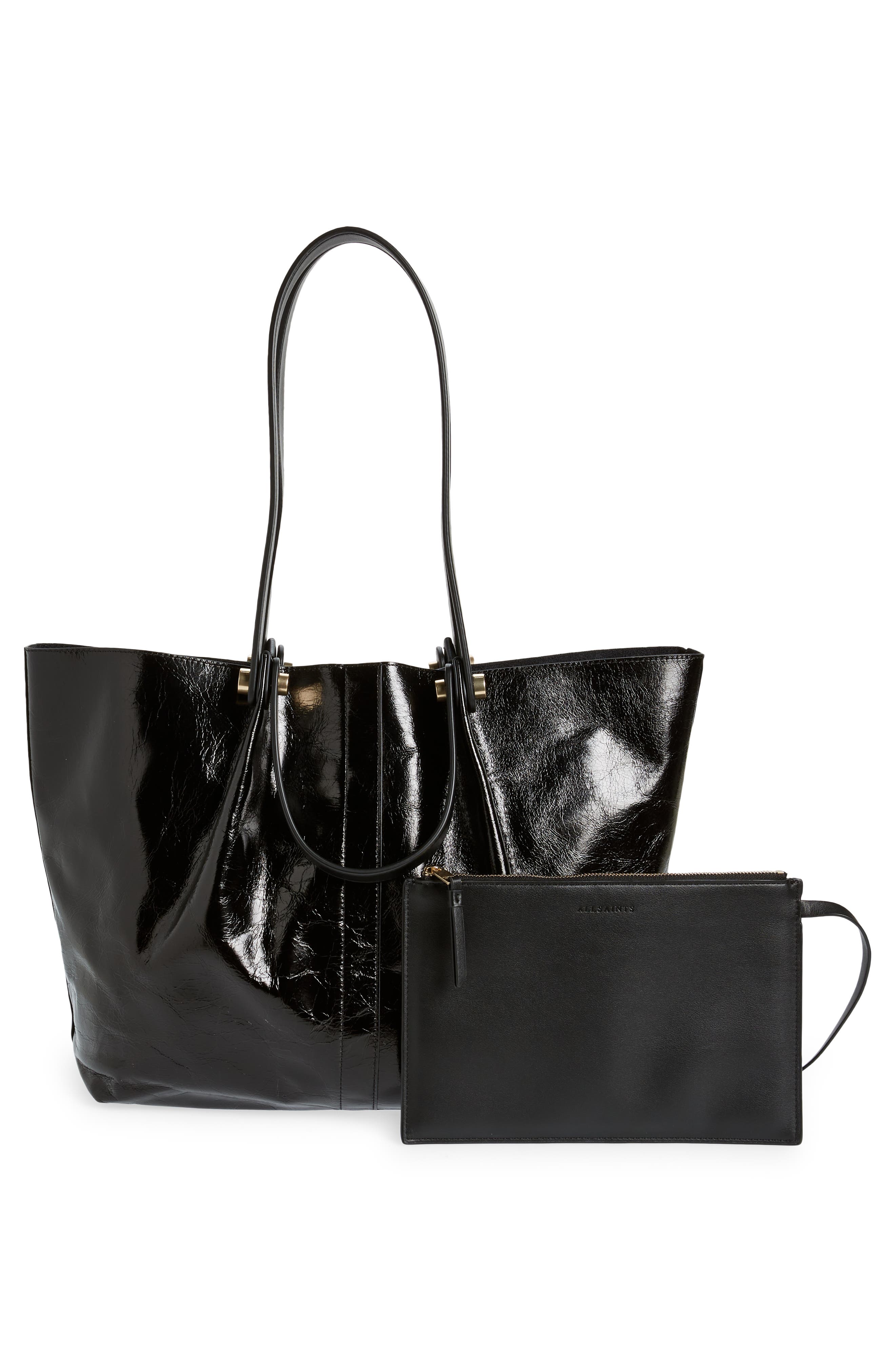 AllSaints Allington Leather Tote, Alternate, color, 