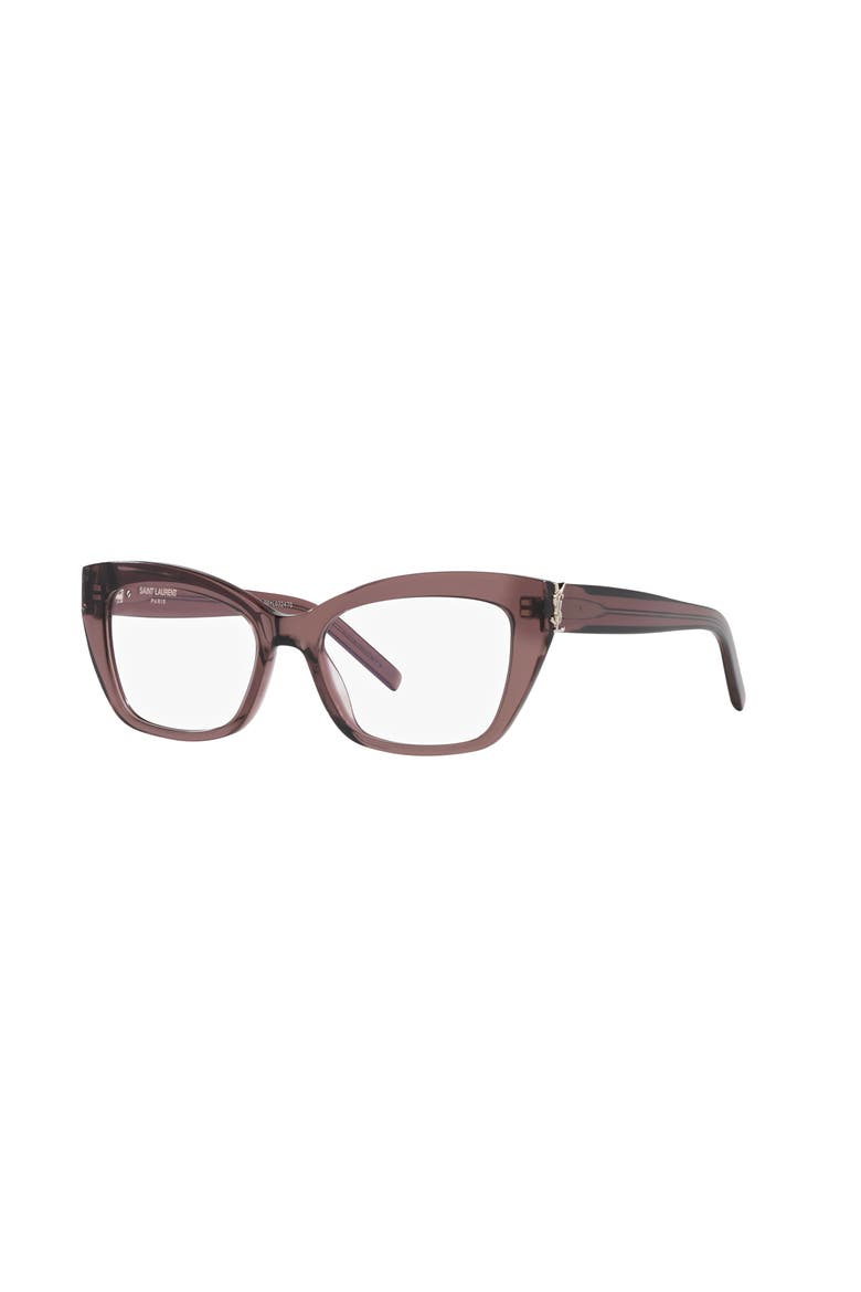 53mm Rectangle optical glasses, Main, color, Brown