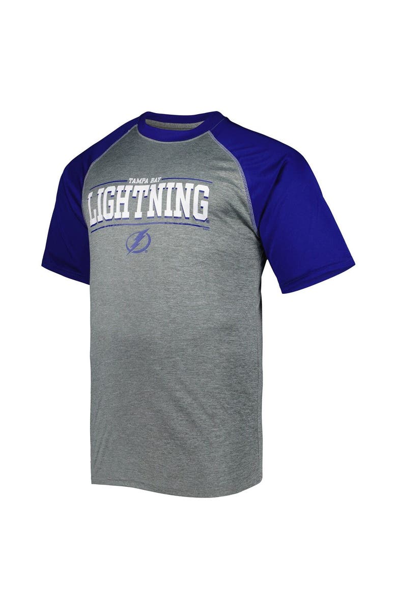 PROFILE Men's Heather Gray Tampa Bay Lightning Big & Tall Logo Raglan T-Shirt, Alternate, color, Heather Gray