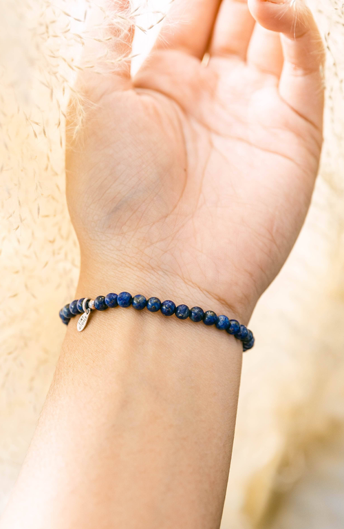 Tiny Rituals Lapis Lazuli Energy Bracelet In Dark Blue