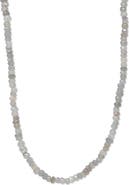 Anzie Bohème Faceted Grey Moonstone Rondelle Necklace
