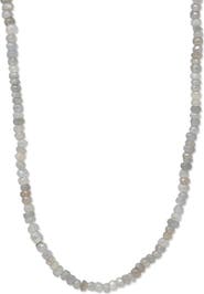 Anzie Bohème Faceted Grey Moonstone Rondelle Necklace