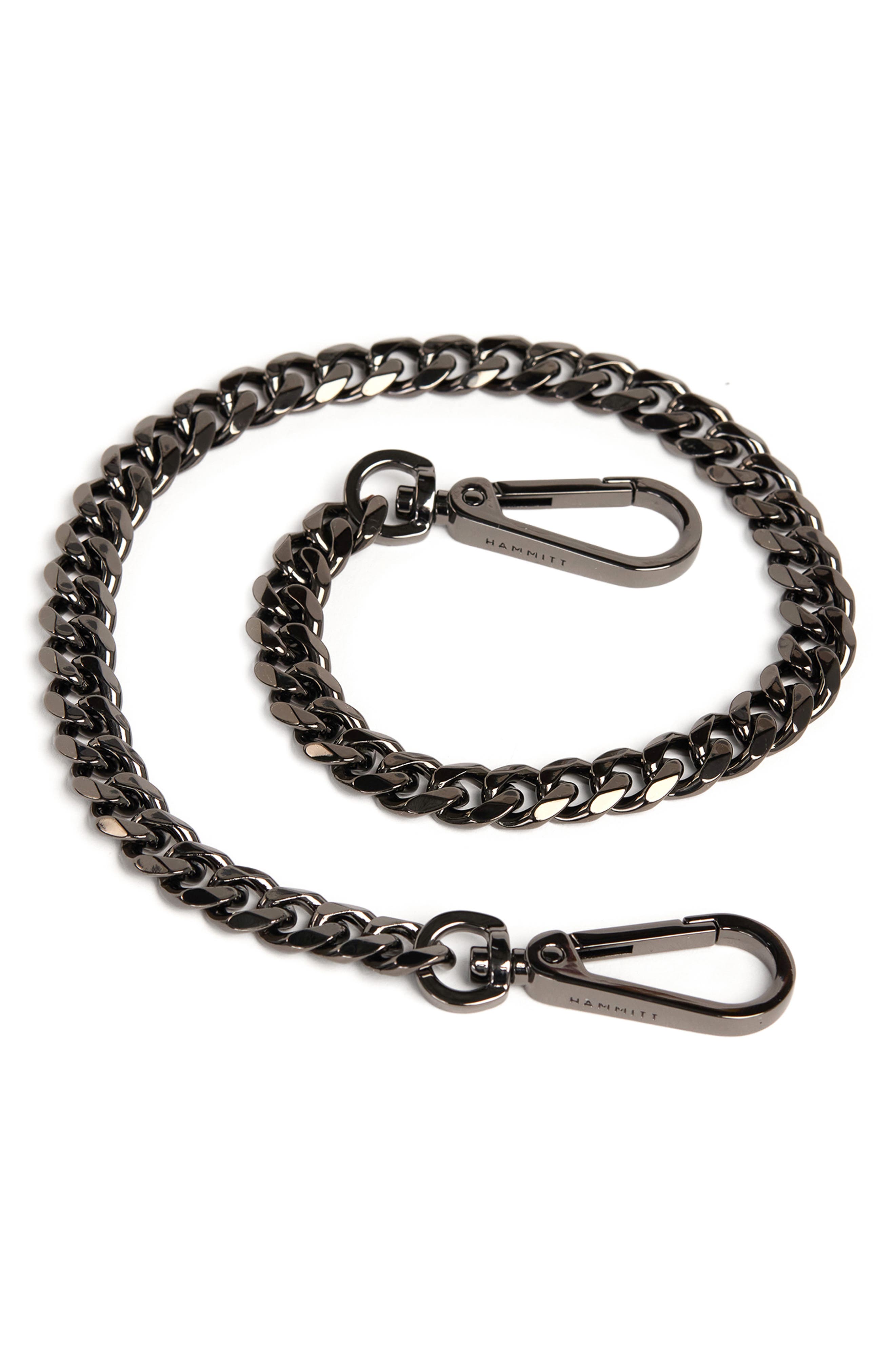 HAMMITT Chain Bag Strap, Main, color, Gunmetal