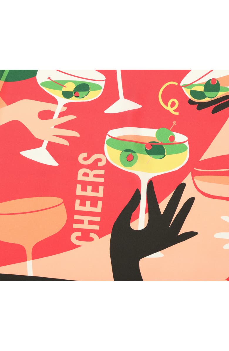 Kate Spade New York dirty martini print square silk scarf, Alternate, color, 