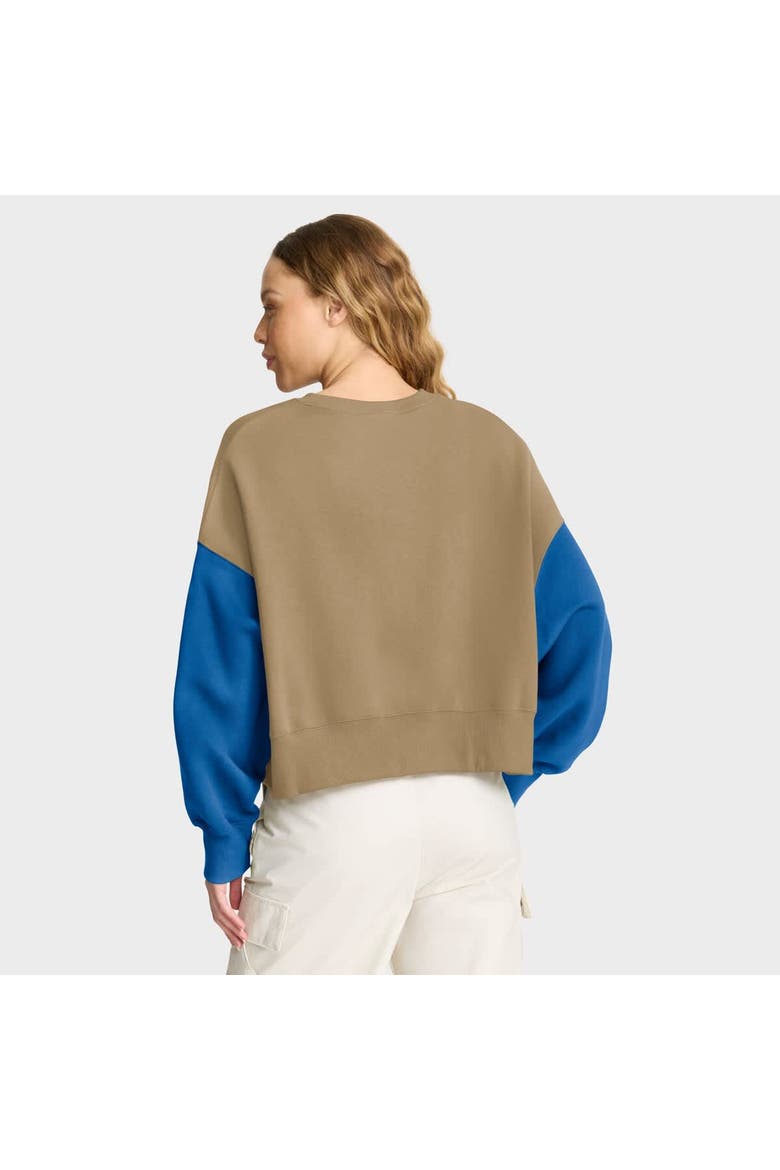 Women's Nike Tan Detroit Lions Oversized Rewind Pullover Sweatshirt, Alternate, color, Tan