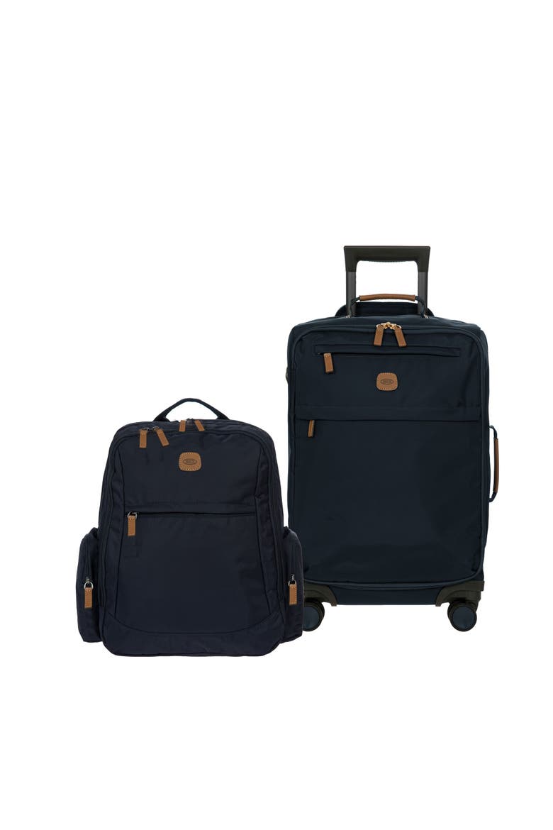 2 Piece Set - X-Travel 21" Carry-On Spinner & Nomad Backpack, Main, color, Navy