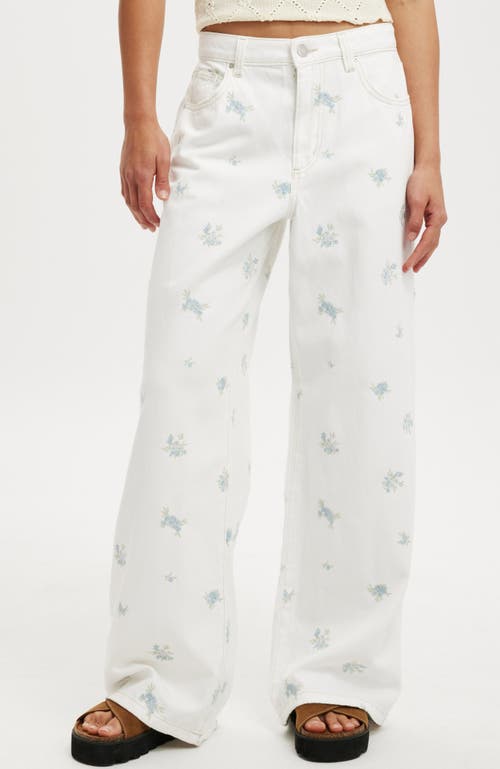Cotton On Relaxed Wide Jean In Vintage Whiteditsy Floral
