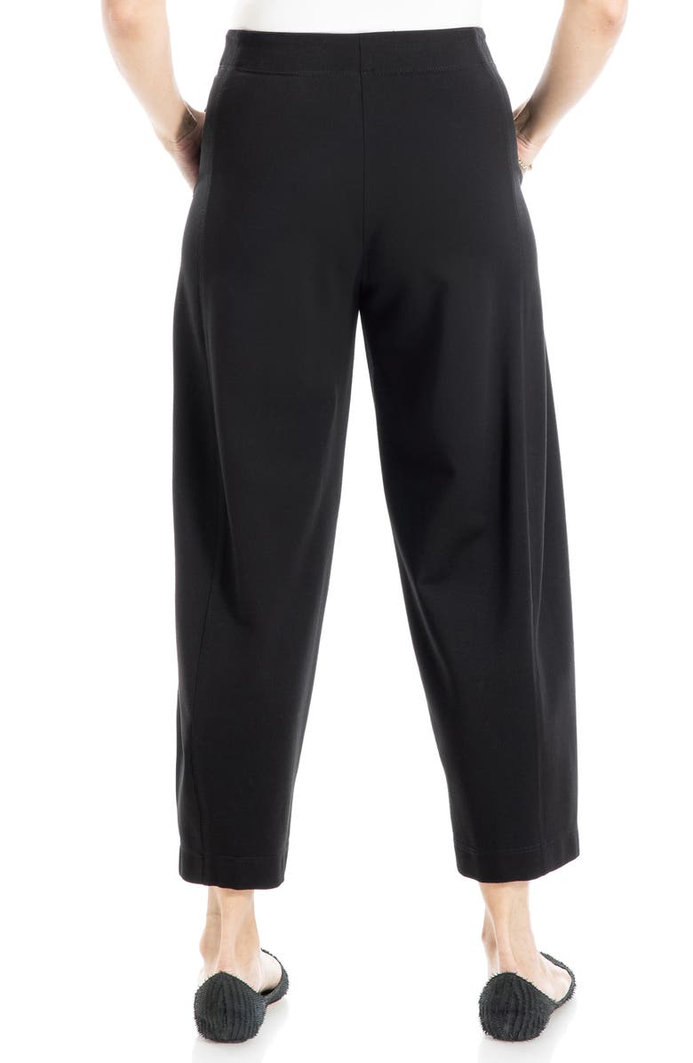 MAX STUDIO Ponte Barrel Pants, Alternate, color, Black-Black