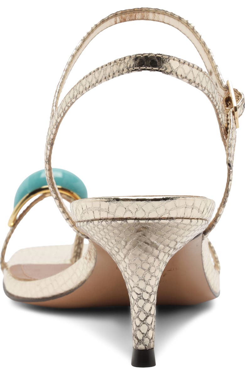 Arezzo Sofia Ankle Strap Sandal, Alternate, color, Platino