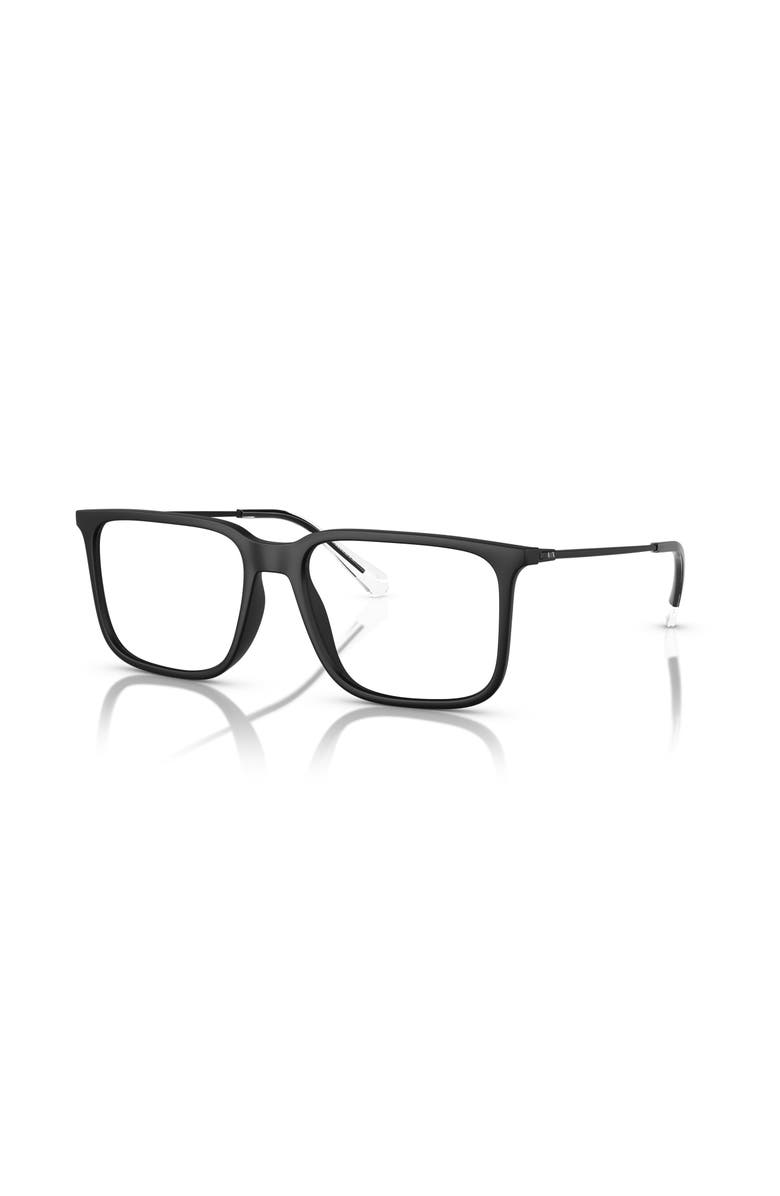 Armani Exchange 55mm Square optical glasses, Main, color, Black