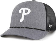 '47 Men's '47 Charcoal Philadelphia Phillies Carbon Rope Trucker Adjustable Hat