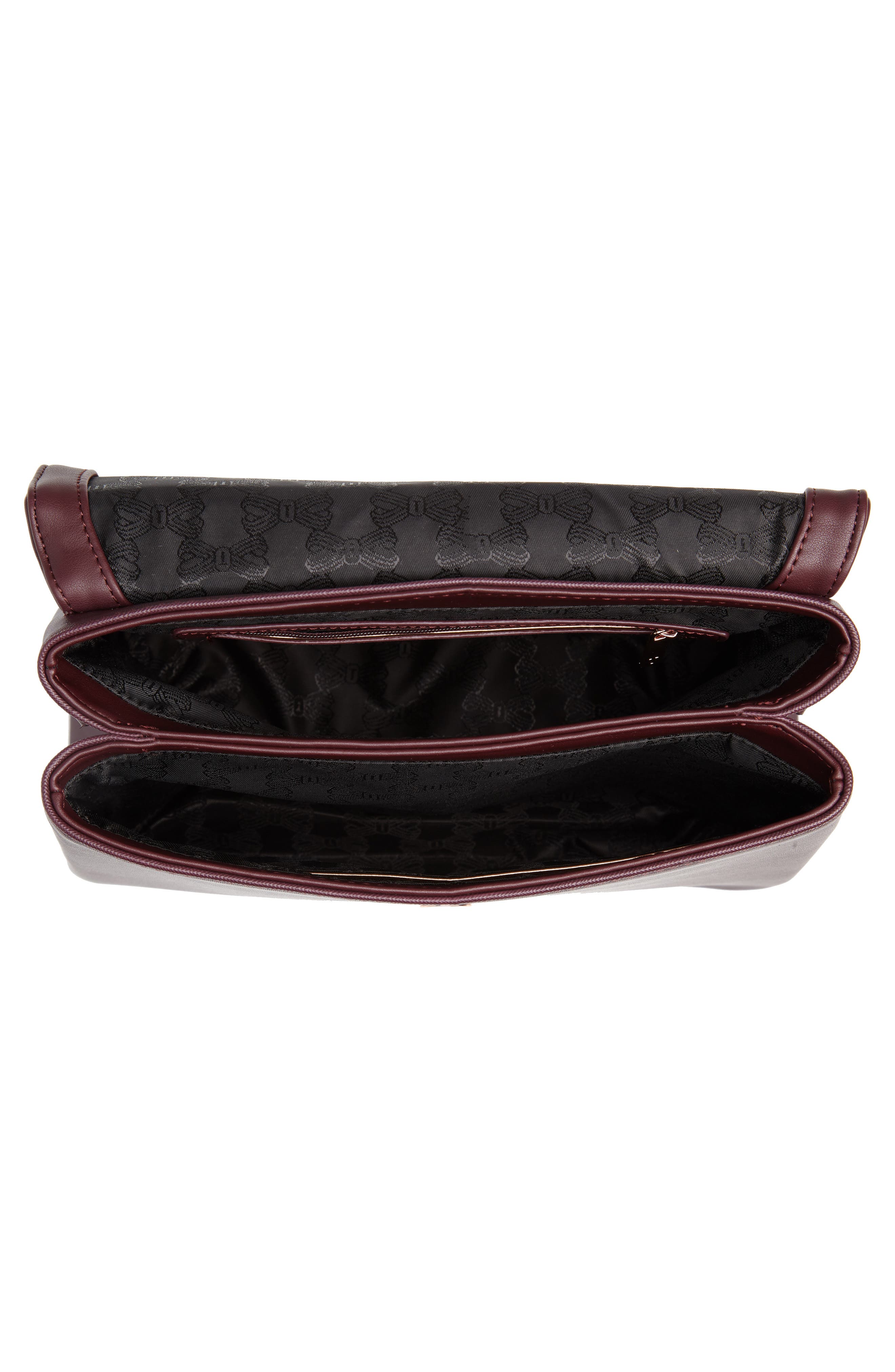 Keiira Lady Bag Faux Leather Top Handle Satchel, Alternate, color, DEEP PURPLE