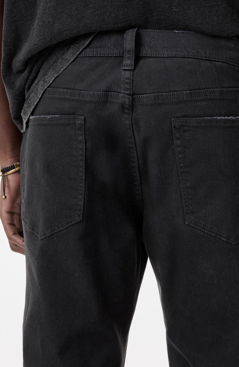 John Varvatos Luks Rip & Repair Skinny Jeans, Alternate, color, Black