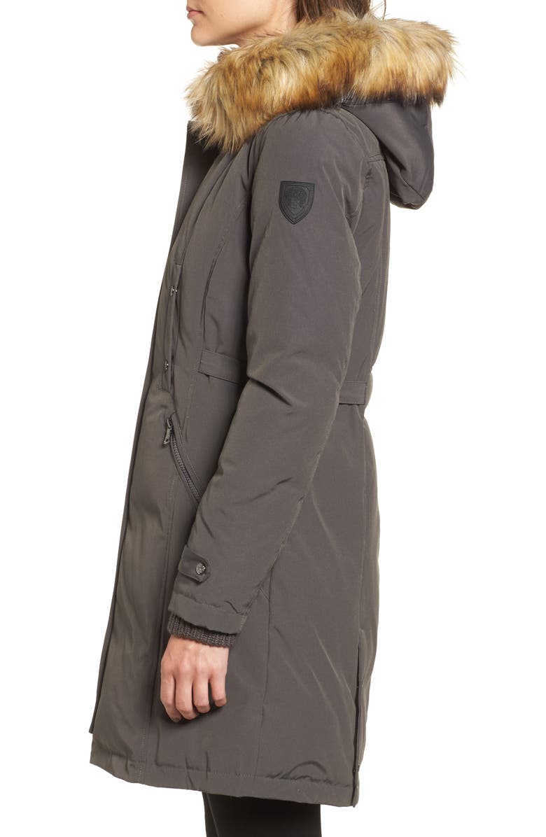 Vince Camuto Faux Fur Trim Down & Feather Fill Parka, Alternate, color,