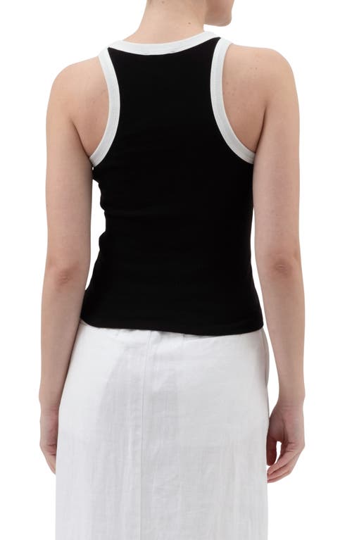 BLU PEPPER BLU PEPPER CONTRAST TRIM RACERBACK TANK 