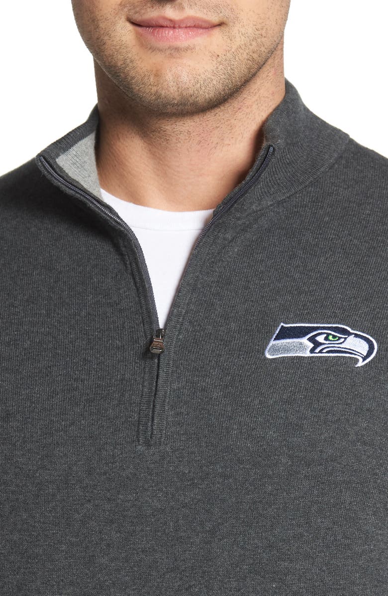Cutter & Buck Seattle Seahawks - Lakemont Regular Fit Quarter Zip Sweater, Alternate, color, 