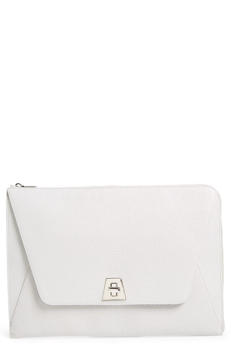 Akris 'Anouk' Leather Laptop Portfolio, Main, color,