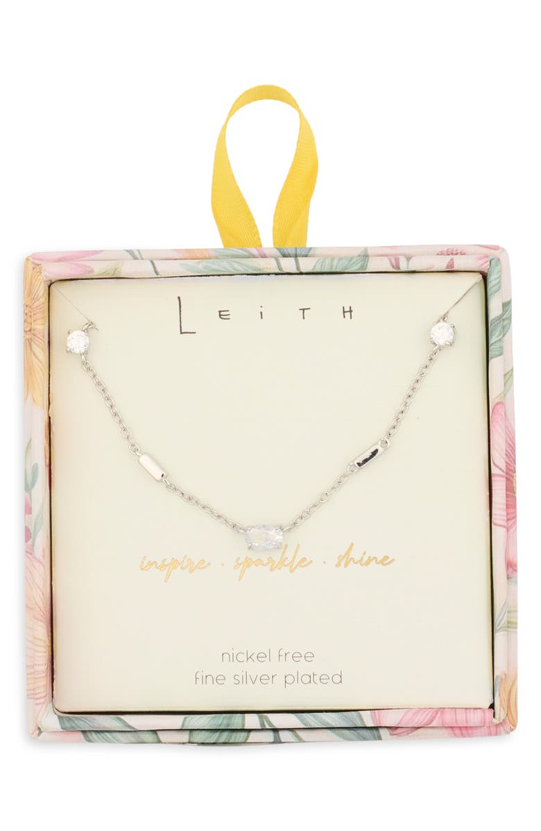 Leith CZ Station Necklace, Main, color, 