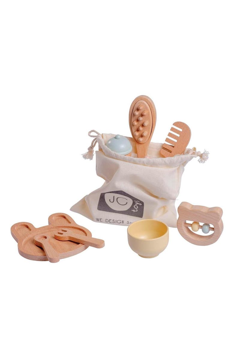 Kaplan Early Learning Company Wooden Doll Wellness Kit - Feeding & First Aid, Alternate, color, Multicolored