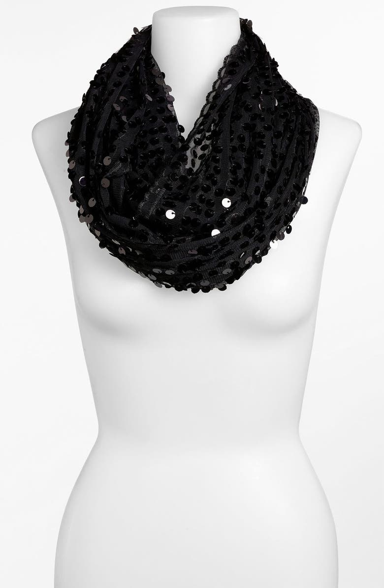 Collection XIIX 'All Over Sequin' Infinity Scarf, Main, color,