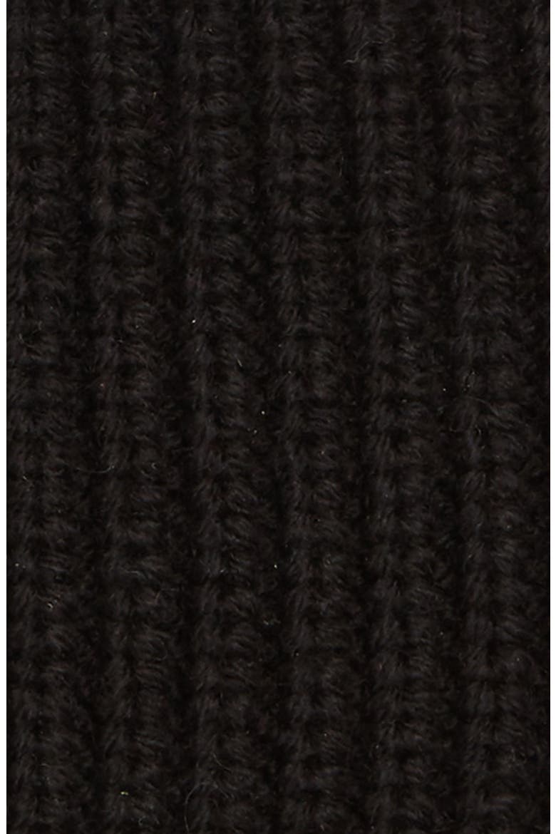 Half Cardigan Stitch Beanie, Alternate, color, BLACK