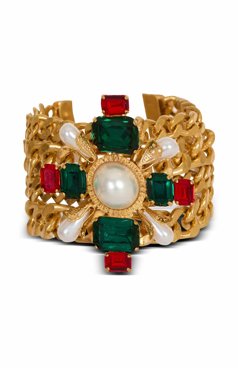 Balmain Baroque Bracelet With Chains And Beads, Main, color, 