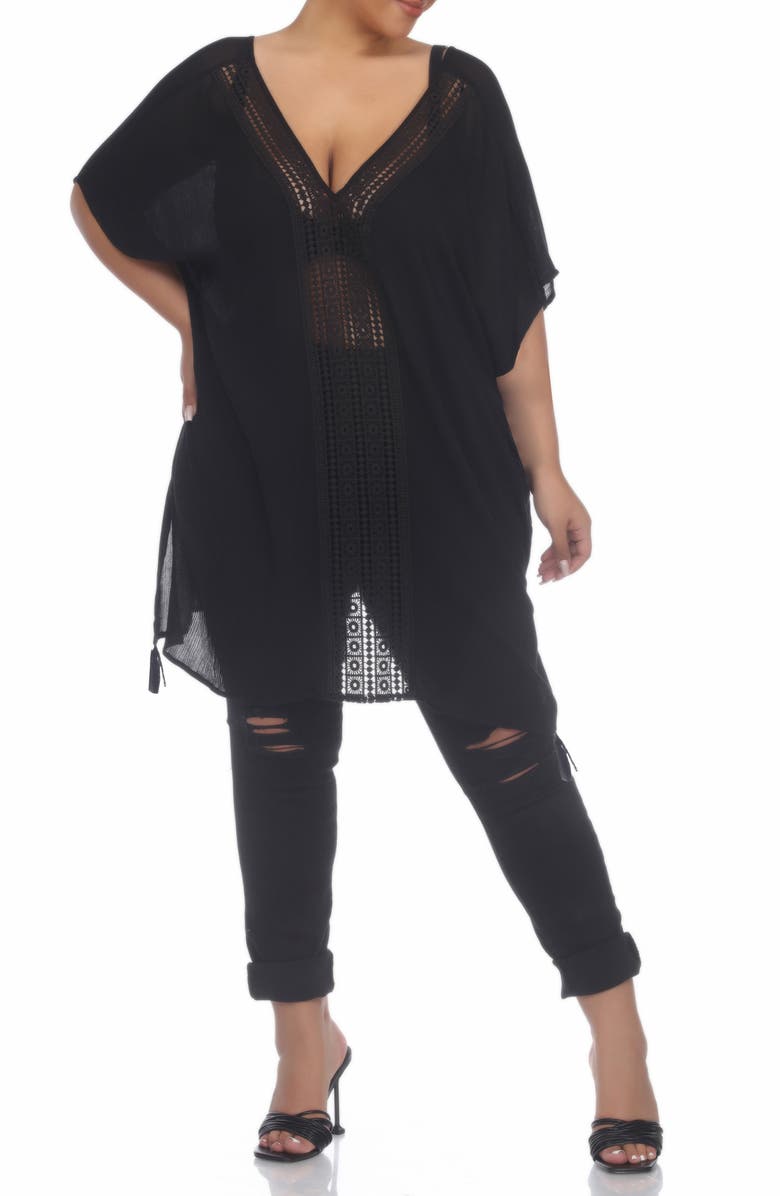 BOHO ME Crochet Trim Coverup, Alternate, color, 