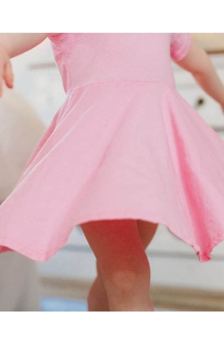 CITY THREADS Girls Jersey Short SleeveTwirly Skater Dress, Alternate, color, Black