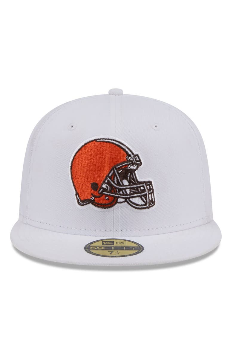 New Era Men's New Era White Cleveland Browns Omaha 59FIFTY Fitted Hat, Alternate, color, White