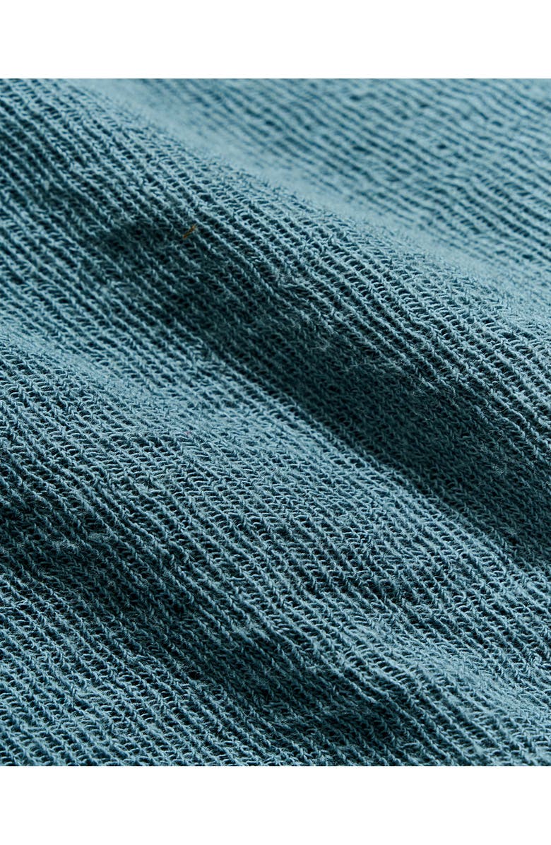 Billy Reid Rib Crinkle Cotton Sweatshirt, Alternate, color, Blue