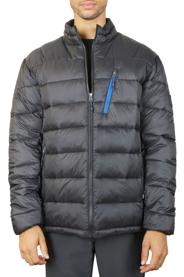 Harrison Quilted Puffer Jacket, Main, color, BLACK