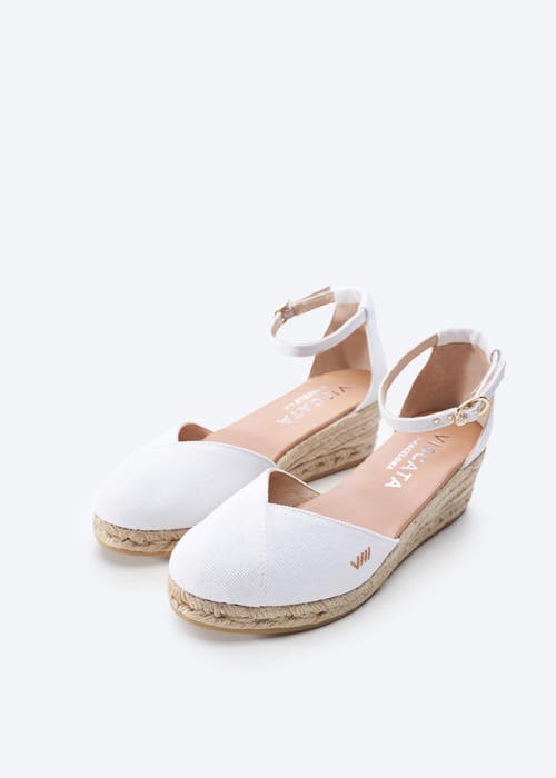 Viscata Reus Limited Edition Canvas Espadrille Wedges In White