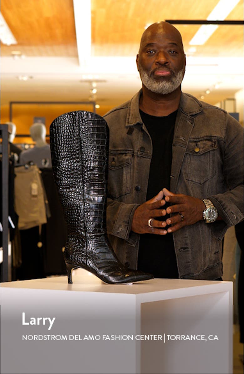 Quinnie Croc Embossed Over the Knee Boot, sales video thumbnail