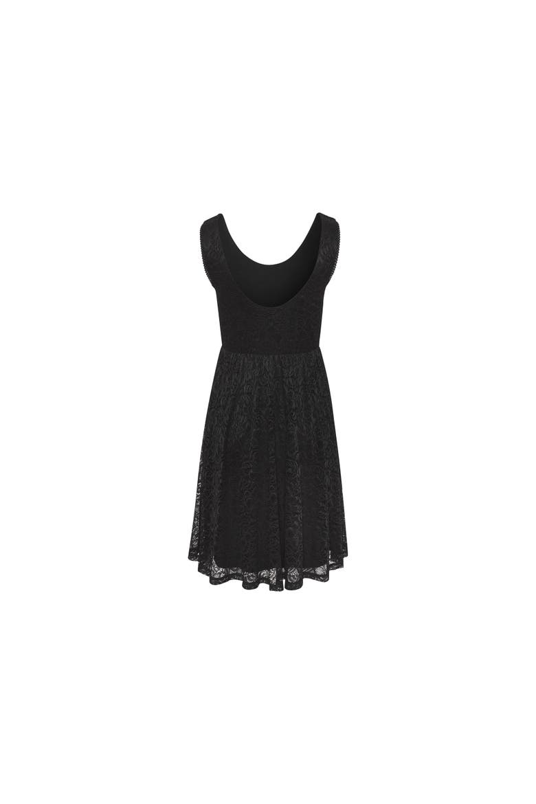 Sleeveless Lace Dress, Alternate, color, Black