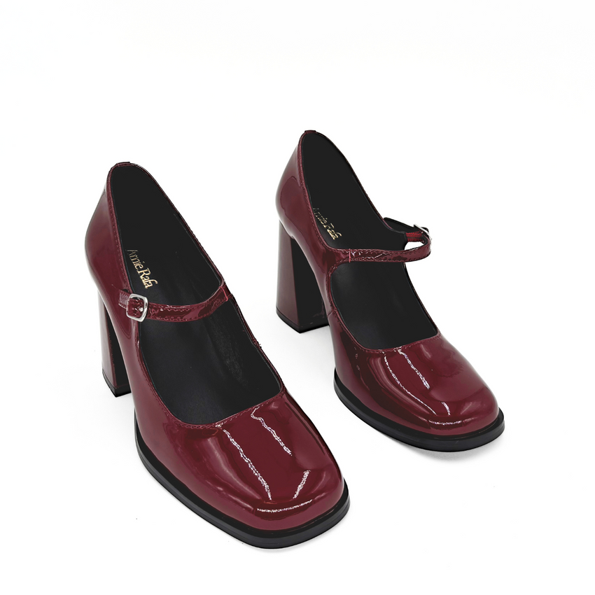 Jackie Mary Jane Heels, Alternate, color, Burgundy