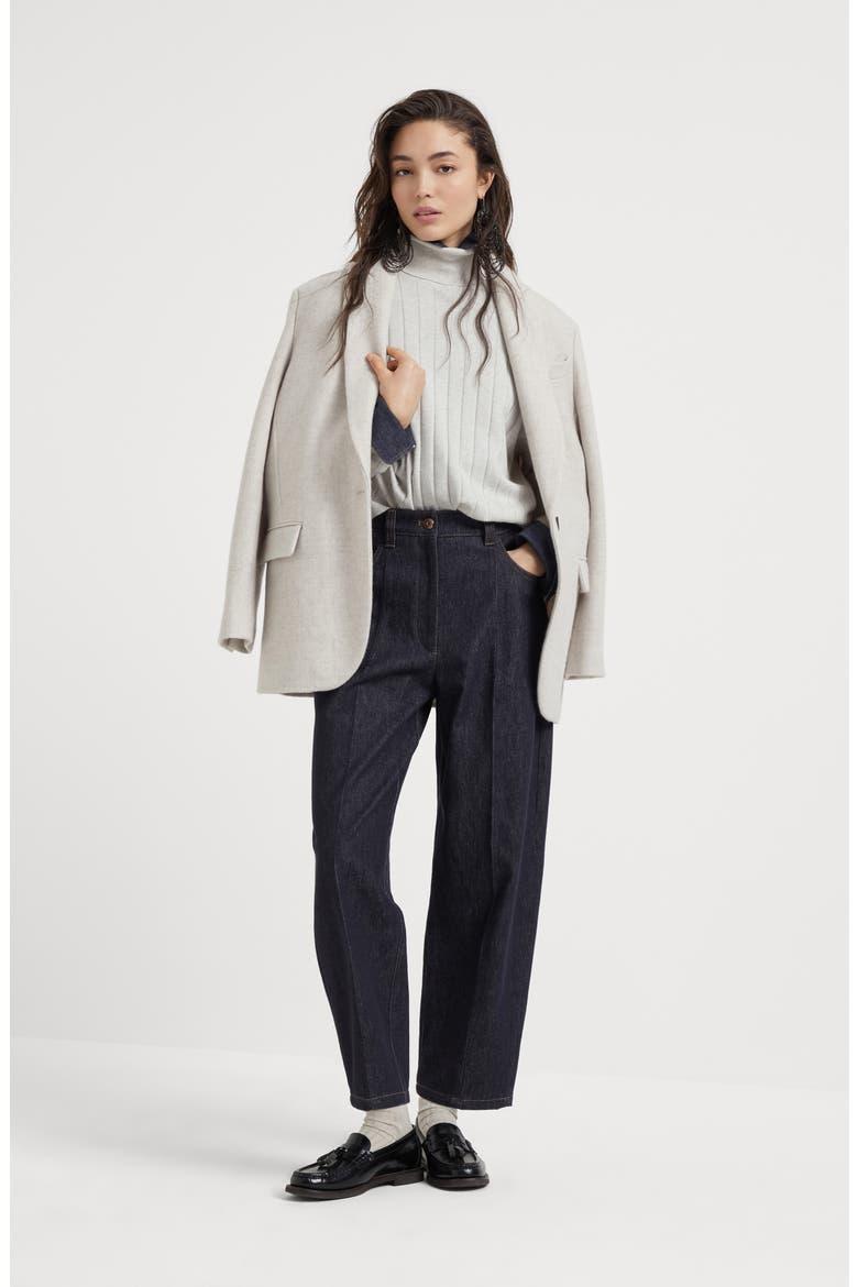 Turtleneck sweater with monili, Alternate, color, Pearl Grey