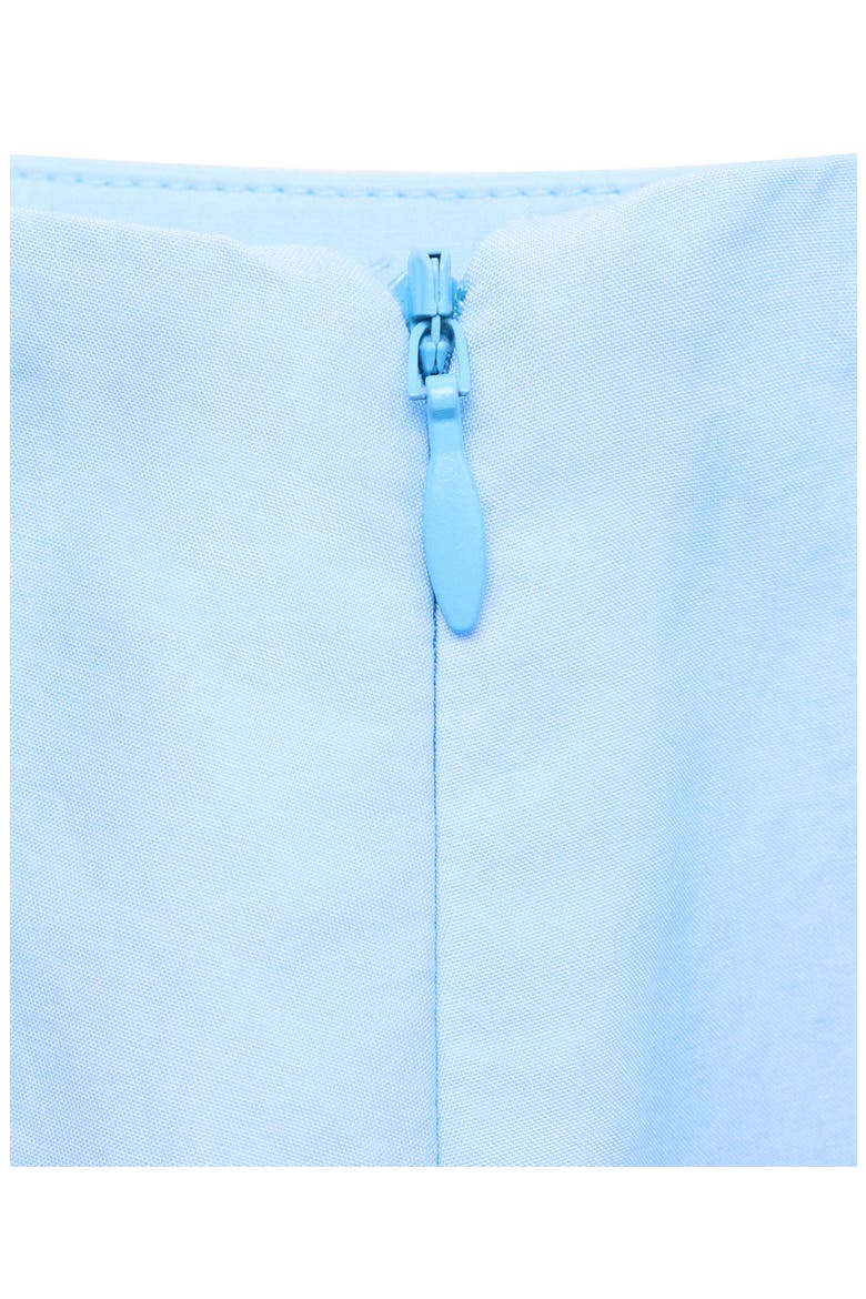 Asymmetric Hem Cotton Poplin Skirt, Alternate, color, SKY BLUE