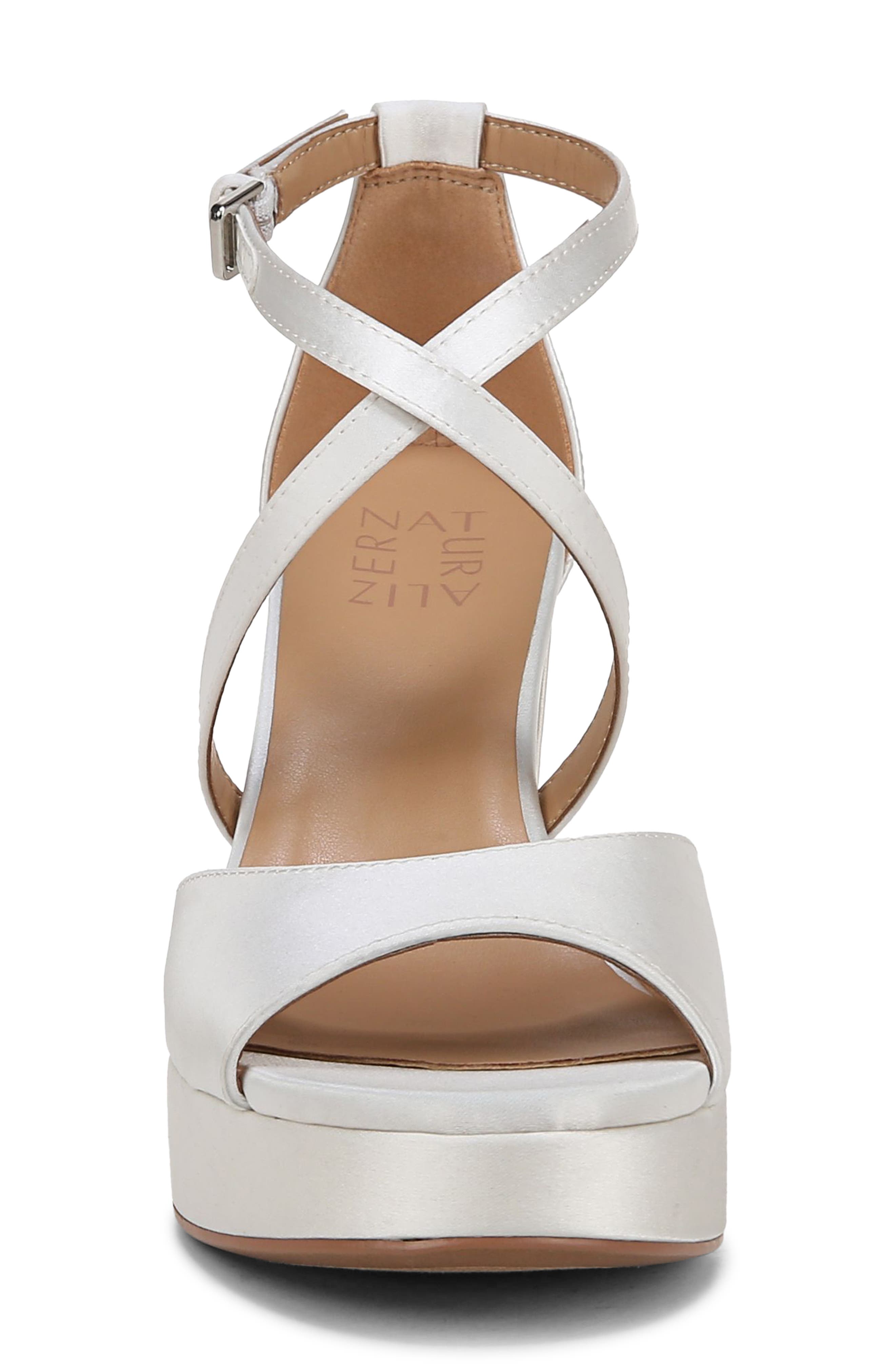 Naturalizer Melody Platform Sandal, Alternate, color, Pearl White