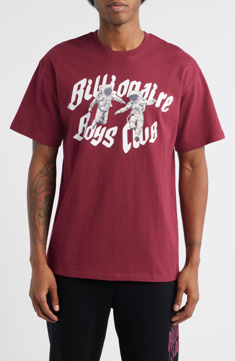 Billionaire Boys Club BB Flyers Astronaut Cotton Graphic T-Shirt, Main, color, Rhododendron