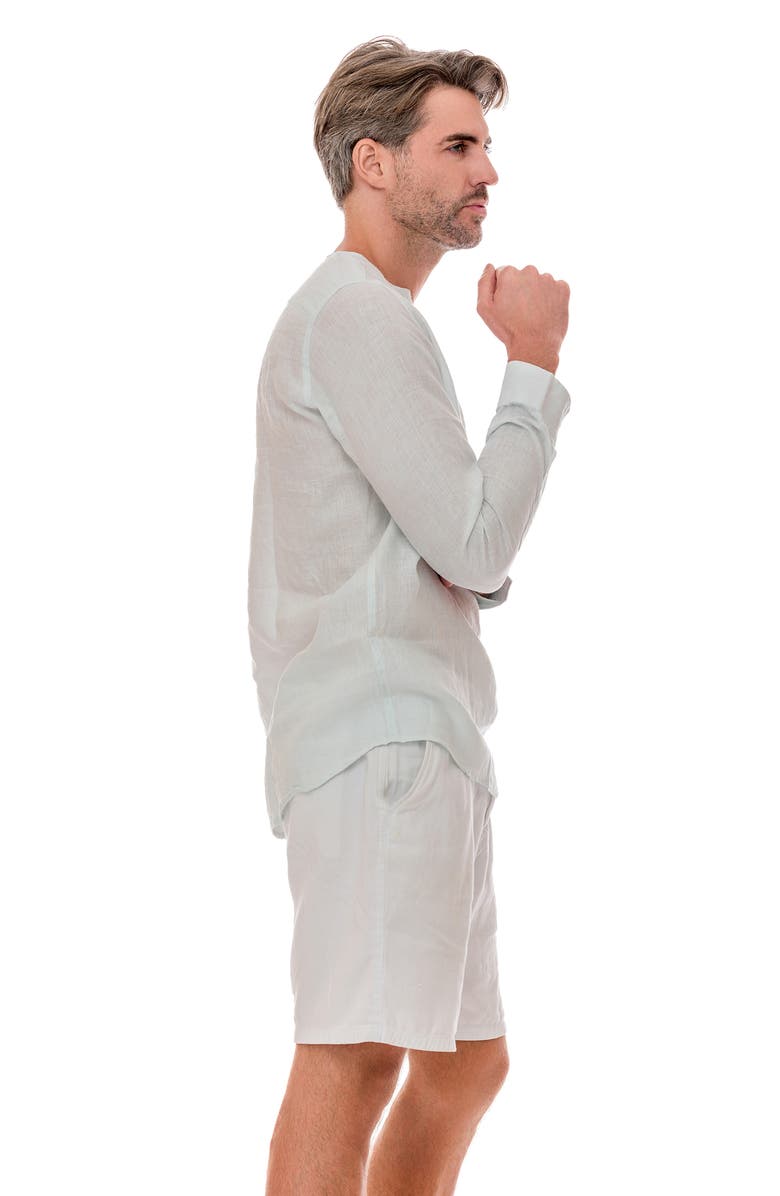 RANEES V-Neck Linen Shirt, Alternate, color,