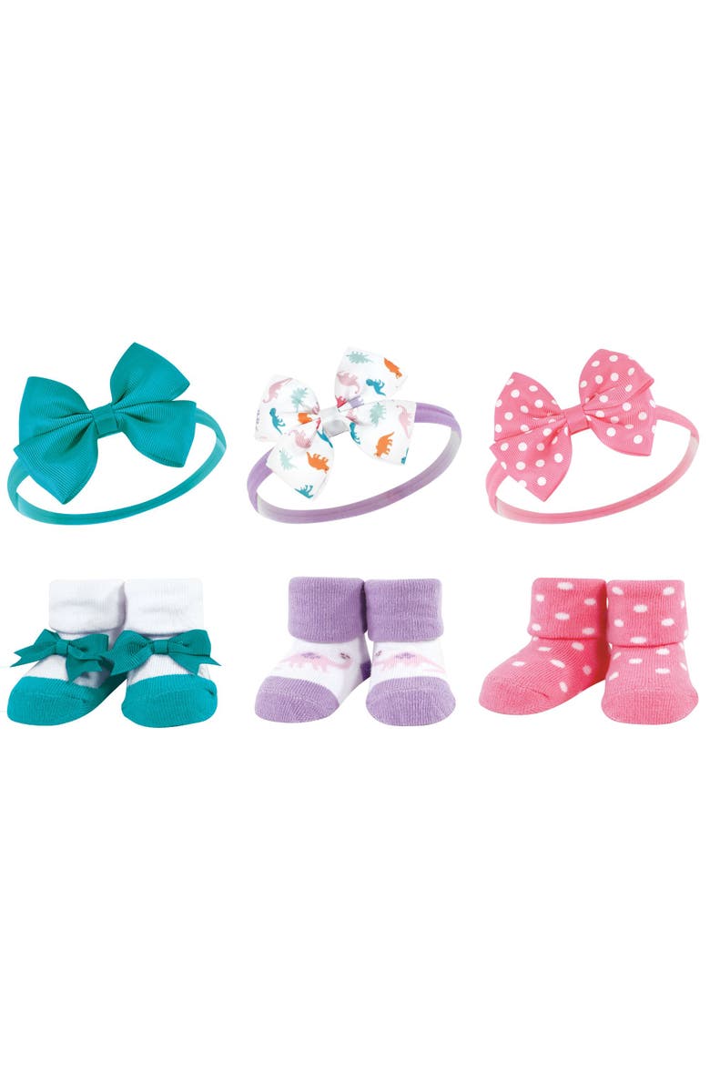 Headband & Socks Giftset, Main, color, Dinosaurs
