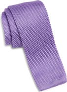 CLIFTON WILSON Lavender Knit Silk Tie