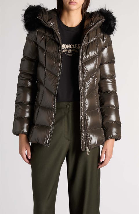 Fulmar Down Puffer Jacket with Faux Fur Trim