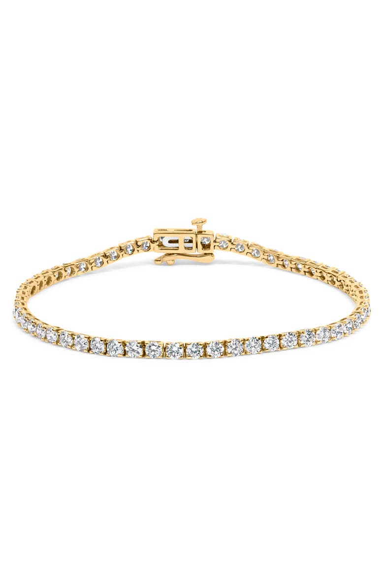 14K Gold 5.0 Cttw Lab Grown Diamond Tennis Bracelet, Main, color, Yellow